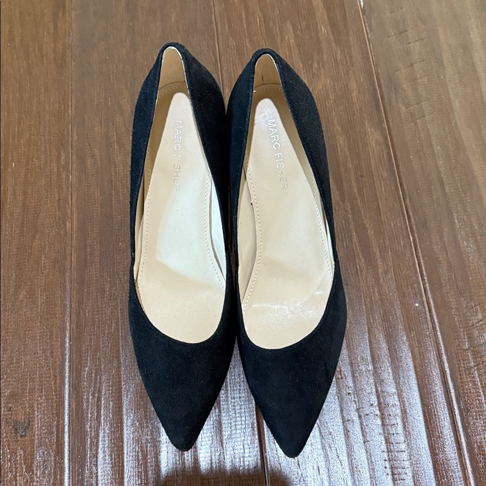 Marc Fisher Classic Black Suede Pumps